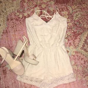 Forever 21 White Lace Romper